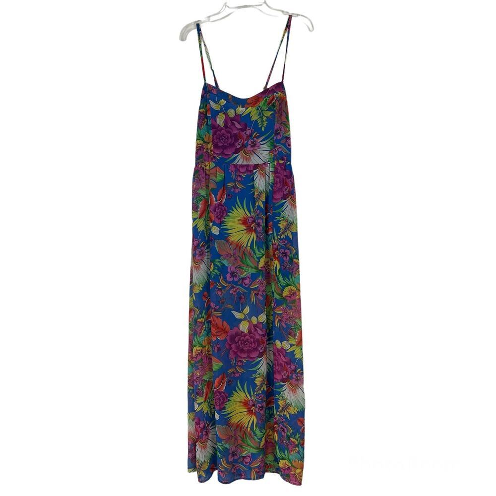Forever 21 Floral Maxi Dress Womens Small Fairy Cottagecore Boho Beachy Empire - Picture 3 of 12